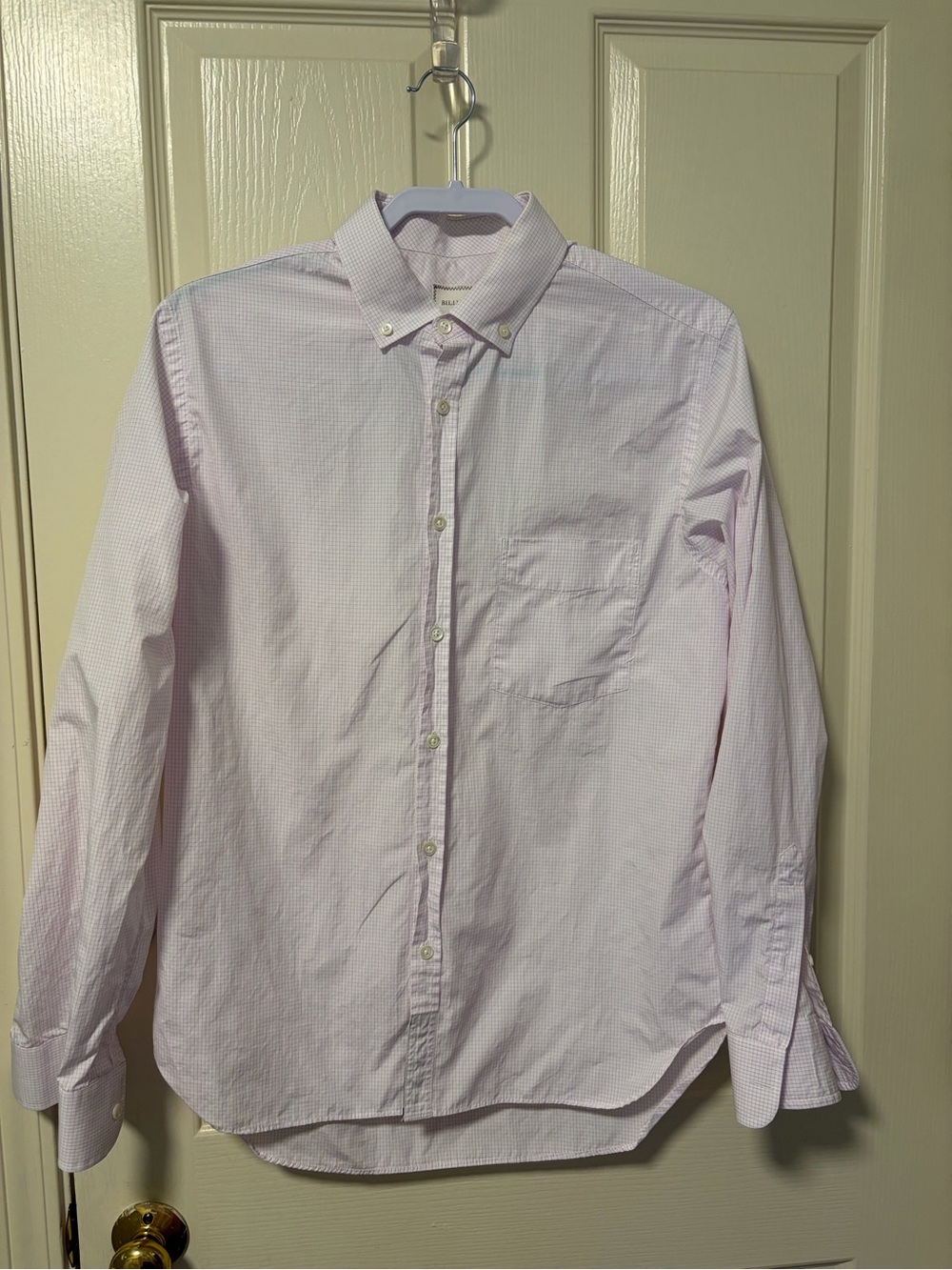 Billy Reid Light Pink Micro-Check Button-Down Shirt